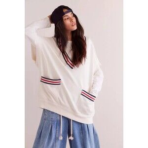 Free People We The Free Ivy Pullover Vest Top Sweatshirt Ribbed S NEW 276883